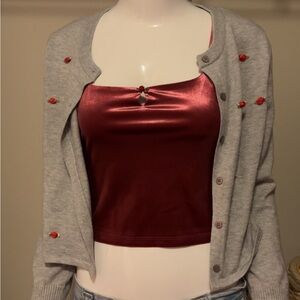 Wild Fable Velvet Rose top sweater set